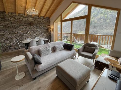 Χώρος καθιστικού στο Chalet Denté - Triplex - 6 personnes