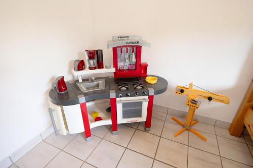 a lego kitchen with a pretend kitchen with a stove at Rheinferien in Kamp-Bornhofen