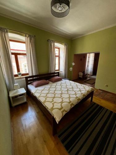 Katil atau katil-katil dalam bilik di Apartmán Antonínská