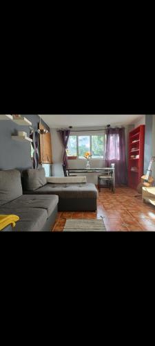 - un salon avec un canapé et une table dans l'établissement Apartamento Near airport, à La Laguna