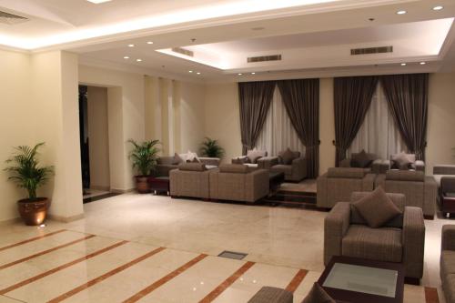 The lounge or bar area at Sohar Beach Hotel