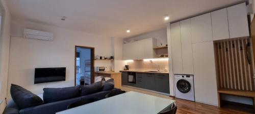 Dapur atau dapur kecil di Apartma Valan