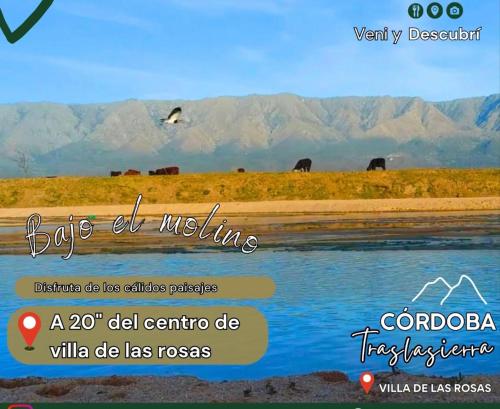 Captura de pantalla de un sitio web con una foto de un río en Casa bela energia en Villa Las Rosas