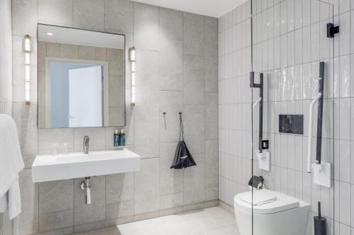 Koupelna v ubytování Home Hotel Tapetfabriken