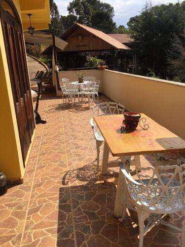 Balkón nebo terasa v ubytování Morada Rancho Da Lua