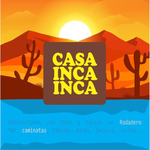 un vector ilustrativo de un desierto con las palabras "casa inca inca" en casa inca inca, en Gaira