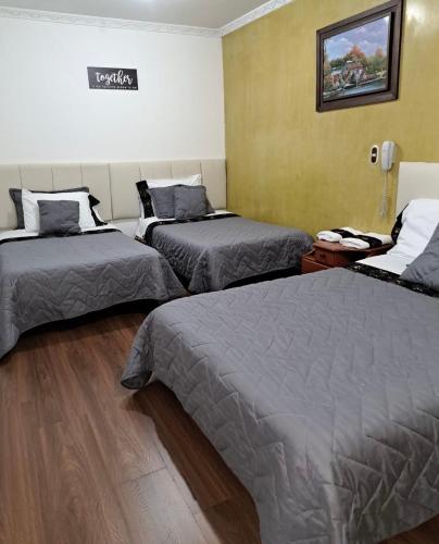 A bed or beds in a room at Hotel Canela 96
