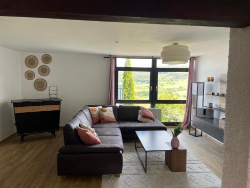 Ruang duduk di Ferienhaus in der Rhön