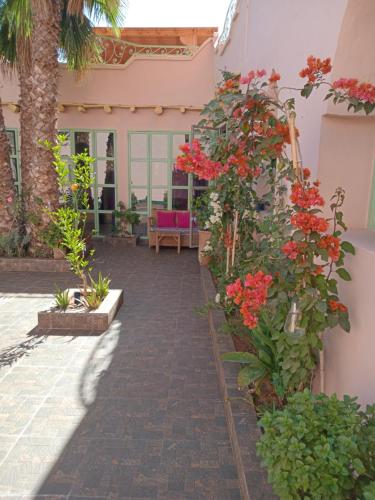 Riad tania mozaikにある庭