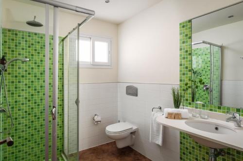a bathroom with a toilet and a sink and a shower at ALEGRIA Colonial Mar Aquafun in Roquetas de Mar