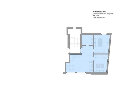 Planimetria di Veleslavin Apartments