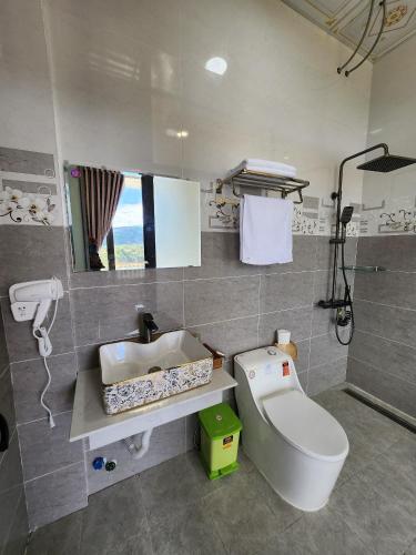 Koupelna v ubytování Khu nghỉ dưỡng View Triệu Mây
