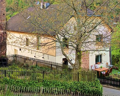 a house with a fence in front of it at Haus am Burgring in Mürlenbach