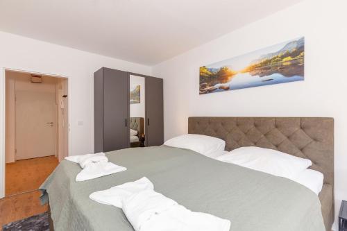 Ένα ή περισσότερα κρεβάτια σε δωμάτιο στο Apartment Weitblick - 7. Stock