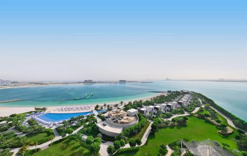 an aerial view of a resort on the beach at Mövenpick Resort Al Marjan Island in Ras al Khaimah