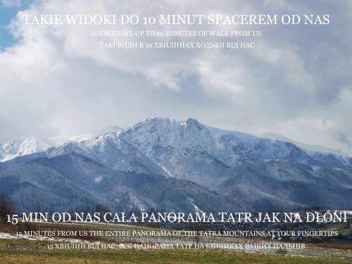 a picture of a mountain with the words take whatould do tomit secretary at Czarny Jeleń in Zakopane