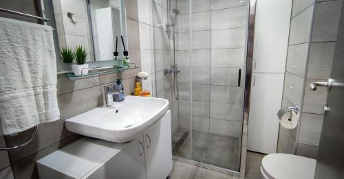 Koupelna v ubytování Apartman Radovanović