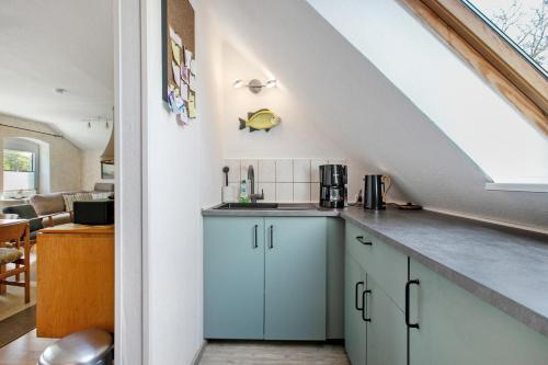 Kuchyň nebo kuchyňský kout v ubytování Ferienwohnung Fraulund