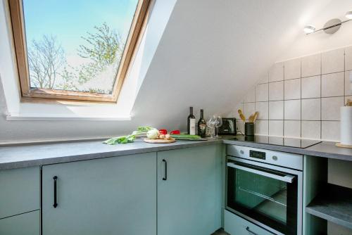 Kuchyň nebo kuchyňský kout v ubytování Ferienwohnung Fraulund