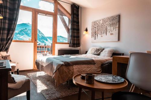 Postel nebo postele na pokoji v ubytování IMMODREAMS - La Marmotte - Avoriaz