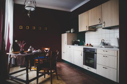 Kuchyň nebo kuchyňský kout v ubytování Wohnung Ruth- Turmzimmer Anno1869 Herrenhaus Viecheln