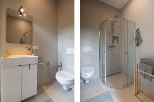 Ένα μπάνιο στο Cosy Dutch Delight Apartment