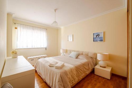- une chambre avec un lit, un bureau et une fenêtre dans l'établissement Remédios Apartment, à Lamego