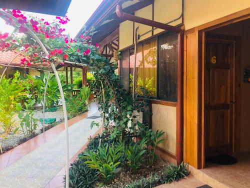 Ein Garten an der Unterkunft Hotel Cocodrilo Sierpe
