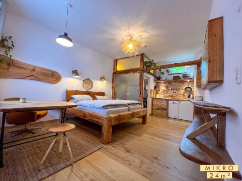 Ένα ή περισσότερα κρεβάτια σε δωμάτιο στο Altstadt Apartments