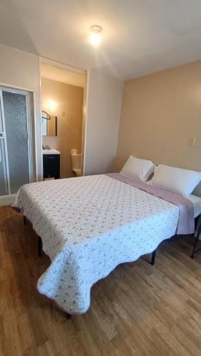 a bedroom with a large bed in a room at Loft o departamento completo #2 in Ciudad Juárez