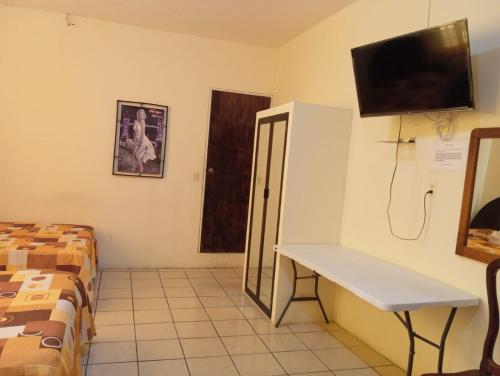 TV a/nebo společenská místnost v ubytování Hotel Juarez