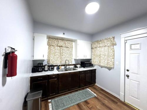 a kitchen with a sink and a stove at Getaway at Falls-3 Beds-Slips 6 in Niagara Falls