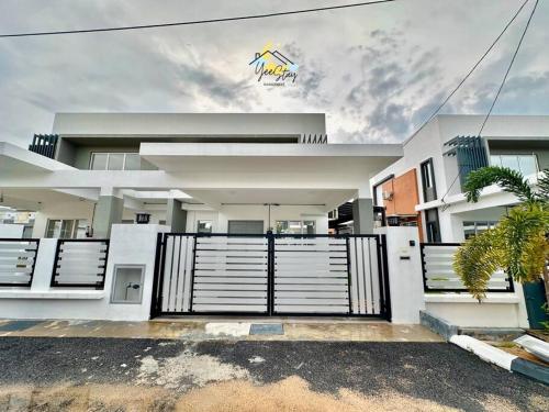 El edificio en el que está la casa vacacional