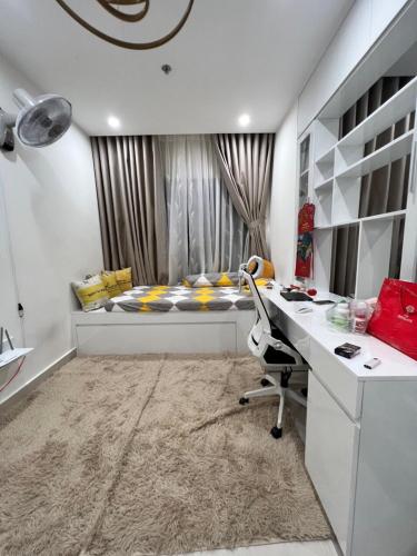 Postel nebo postele na pokoji v ubytování Resort Ori Vinhomes Grand Park tp Thủ Đức , 3giường 2WC