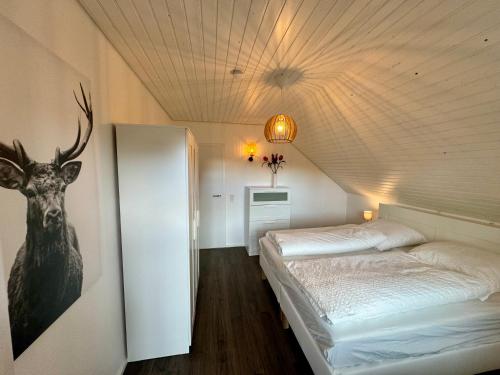 Giường trong phòng chung tại Odenwaldpanorama