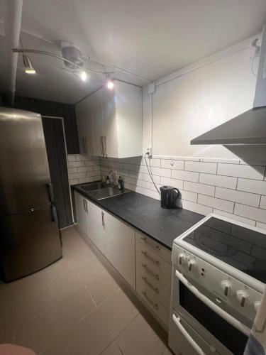 Ett kök eller pentry på Lägenheter i Luleå