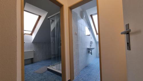 Koupelna v ubytování Hotel Rada