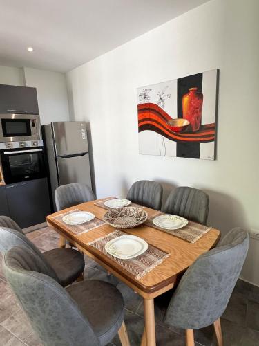 Η κουζίνα ή μικρή κουζίνα στο Sea View Apartments