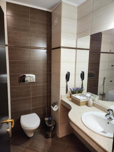 bagno con servizi igienici e lavandino di St Spas a Velingrad