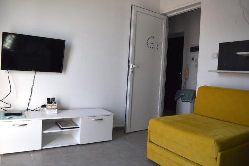TV a/nebo společenská místnost v ubytování New Apartment Nea Kalikratia Chalkidiki near beach