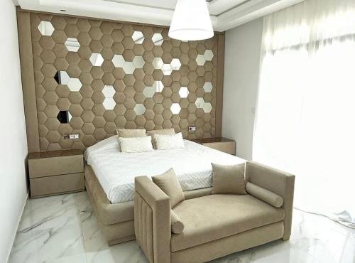 Χώρος καθιστικού στο Villa Magnolia Meknès Oasis de paix pour famille