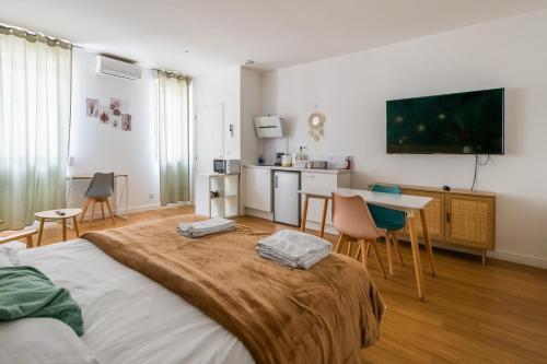 Photo de la galerie de l'établissement le Jungle: Grand studio rénové, Climatisé, proche de la Gare, à Bordeaux