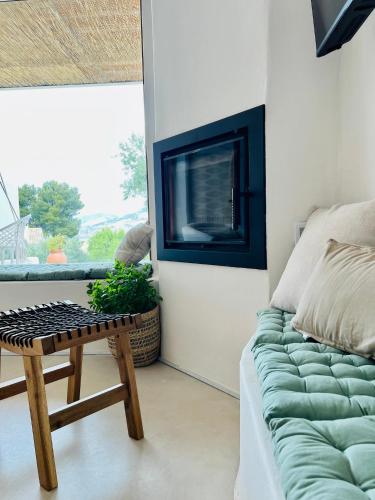Ruang duduk di Lenta Suites