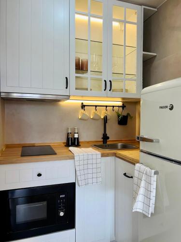 Dapur atau dapur kecil di Lenta Suites