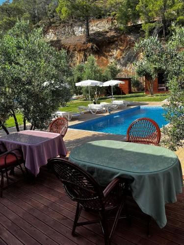 Πισίνα στο ή κοντά στο Obelix Bungalows