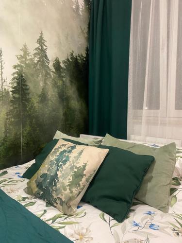 Posteľ alebo postele v izbe v ubytovaní Chillout Airport Apartment KL33 - air condition & free parking