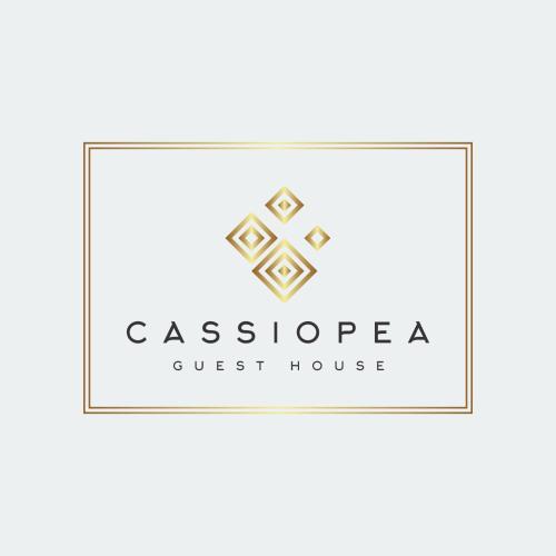 a logo for a guest house at Cassiopea Guest House Evia Greece in Nerotriviá