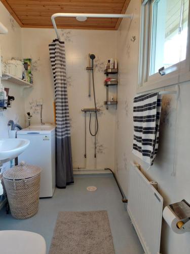 Gula Stugan Rönnäs Skogsväg tesisinde bir banyo
