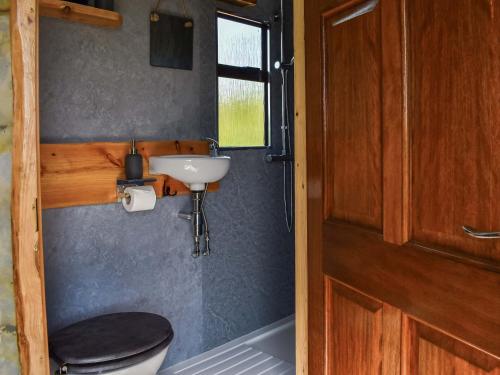 een badkamer met een toilet en een wastafel bij Deer Close - Uk45787 in Millom