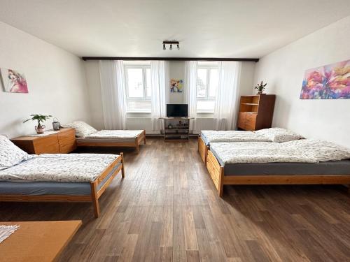 Postel nebo postele na pokoji v ubytování Apartmán JP